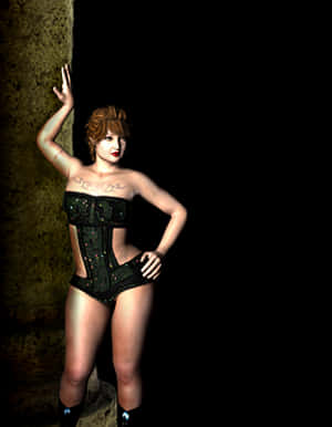 Warrior Pose Fantasy Figure PNG image with transparent background