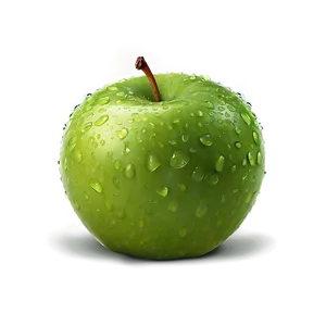 Water Droplets On Green Apple Png 58 PNG Image