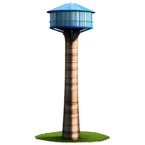 Water Tower On Hilltop Png 5 PNG Image