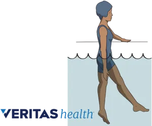 Water Walking Exercise Illustration PNG Image