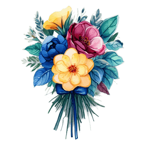 Watercolor Bouquet Illustration PNG 05252024 PNG image with transparent background