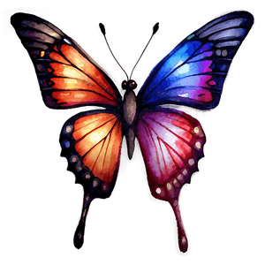 Watercolor Butterflies PNG 8 PNG image with transparent background