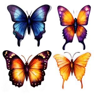 Watercolor Butterfly Sticker PNG elv28 PNG