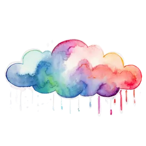 Watercolor Cloud Cute Png Dcp PNG Image