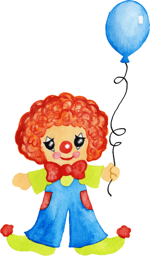 Children S Hand Painted Clown Painting Png Transparent - Clown PNG image with transparent background