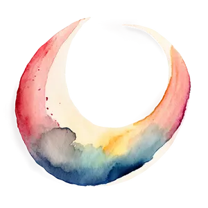 Watercolor Crescent Moon Png Umd60 PNG Image