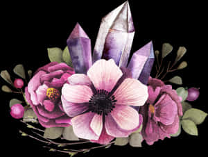 Peach Flower Clipart Flower Cluster - Purple Watercolor Flowers Png, Transparent Png PNG image with transparent background