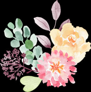 Flower Bouquet Watercolor Free, HD Png Download PNG image with transparent background