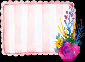 Watercolor Floral Frame Background PNG image with transparent background