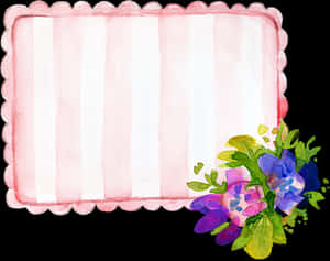 Watercolor Floral Frame Background PNG image with transparent background