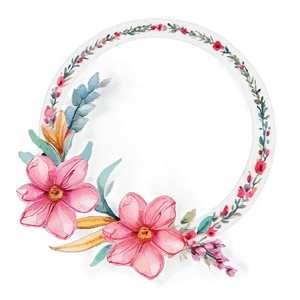 Watercolor Floral Frame PNG 25 PNG image with transparent background