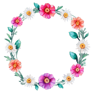 Watercolor Floral Frame PNG tkd91 PNG image with transparent background