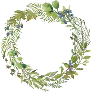 Watercolor_ Floral_ Wreath PNG Image