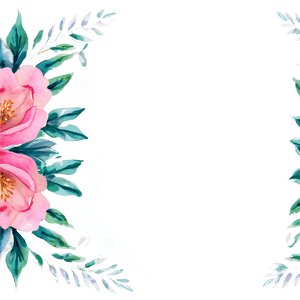 Watercolor Flower Border PNG ajk70 PNG