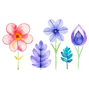 Watercolor Flower Cricut Svg Png 6 PNG Image