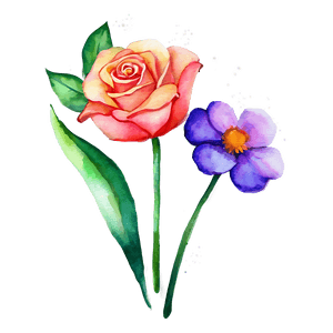 Watercolor Flowers Art PNG 05252024 PNG image with transparent background