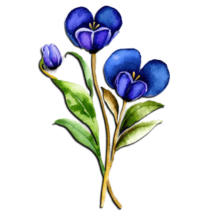 Watercolor Flowers Art PNG kao79 PNG image with transparent background