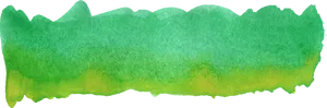 Watercolor Green Yellow Banner Texture PNG Image