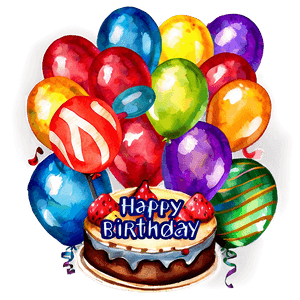 Watercolor Happy Birthday PNG 05032024 PNG image with transparent background