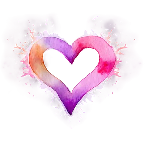 Watercolor Heart Overlay Png Qyw18 PNG Image