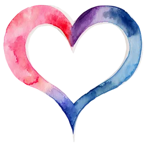 Watercolor Heart Painting Png Dis54 PNG Image