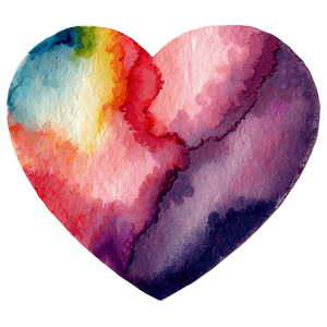 Watercolor Heart Print PNG 21 PNG