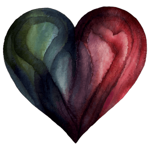 Watercolor Heart Print PNG jkt60 PNG