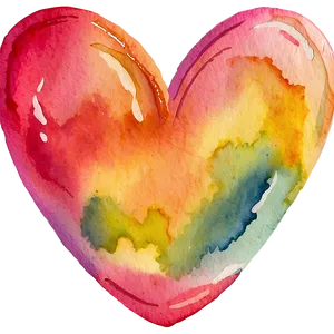 Watercolor Heart Transparent Png Fkc PNG Image