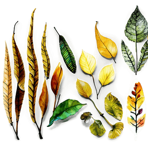 Watercolor Leaves PNG 05042024 PNG image with transparent background