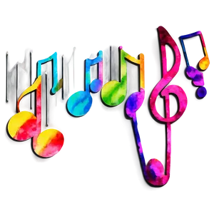 Watercolor Music Notes Png Lyc PNG Image