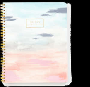 Watercolor Notebook Cover PNG image with transparent background