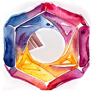 Watercolor Octagon Painting Png Fuf PNG Image