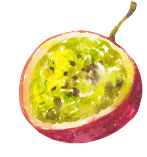 Hand Painted Cut Passion Fruit Png Transparent - Sweet Granadilla, Png Download PNG with transparent background