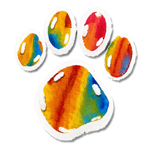 Watercolor Paw Print Art PNG qoq37 PNG image with transparent background