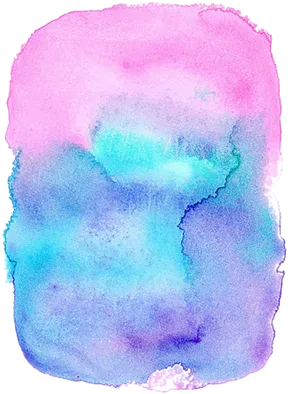 Watercolor Pink Blue Gradient Sticker PNG Image