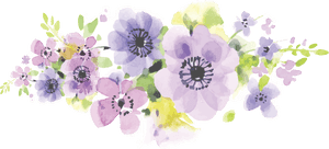 Floral Design Flower Floristry Business Card Purple - Vector Purple Watercolor Flowers, HD Png Download PNG image with transparent background