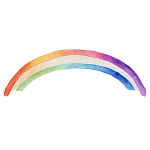 Watercolor Rainbow Doodles Png Fey38 PNG Image