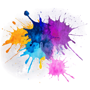 Watercolor Splatter Design PNG 05042024 PNG