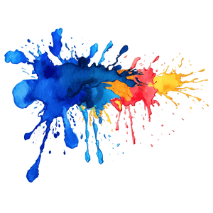Watercolor Splatter Design PNG css72 PNG