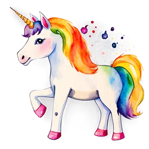 Watercolor Unicorn Clipart Png 06262024 PNG Image