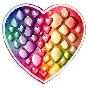 Watercolor Valentine Heart Png 06262024 PNG Image