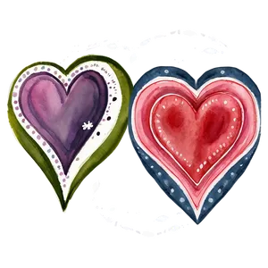 Watercolor Valentine Heart Png Afo PNG Image