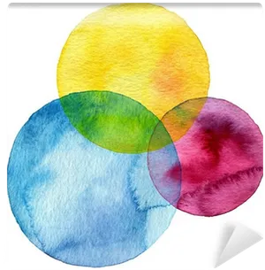 Watercolor Venn Diagram Transparent Background PNG Image