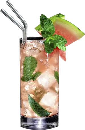 Watermelon Mojito Cocktail PNG Image