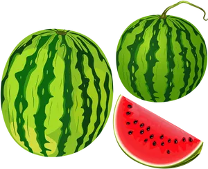 Watermelonsand Slice Illustration PNG Image