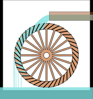 Waterwheel Illustration PNG image with transparent background