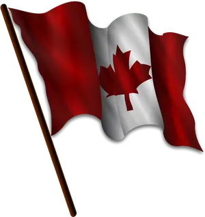 Waving Canada Flag PNG Image