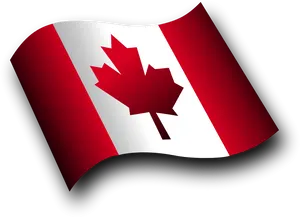 Waving Canadian Flag Graphic PNG Image