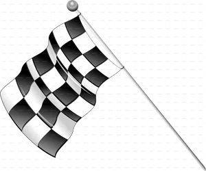 Waving Checkered Flag Finish Line PNG Image