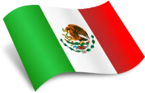 Waving Flagof Mexico PNG Image